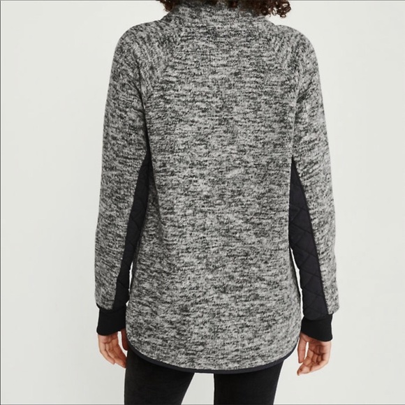 abercrombie & fitch ASYMMETRICAL SNAP-UP FLEECE - Picture 4 of 11